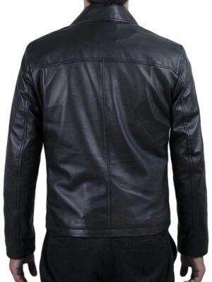 Shop Men’s Vintage Slim Fit Classic Black Leather Jacket