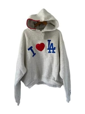 MADHAPPY X DODGERS I LOVE LA GREY UNISEX HOODIE