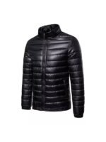 Mens Classic Puffer Leather Jacket