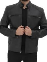 Men's Daniel Black Biker For Jacket Mens