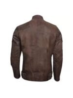 Mens David Beckham Brazil Slim Vintage Fit Biker Leather Jacket