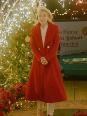 Santa Bootcamp Emily Kinney Red Wool Coat