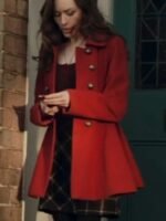 Katie Sheridan Film Firecracker 2024 Matilda Red Wool Coat