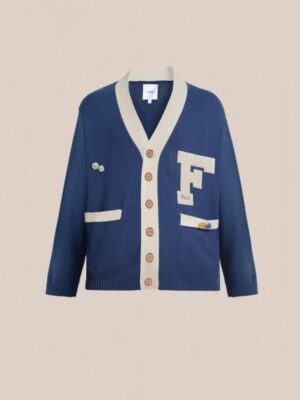 Claim To Fame S03 Frankie Jonas “F” Blue Cardigan