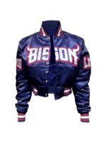 Shop Howard University Blue Satin Jacket