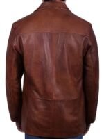 Men's Brown Italian Leather Jacket Blazer