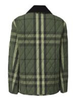 Kate Middleton Quilted Plaid Green Checked Jacket