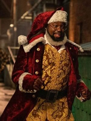 Dashing Through the Snow Santa Claus Red Coat