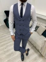 Men’s 3 Piece Slim Fit Blue Suit