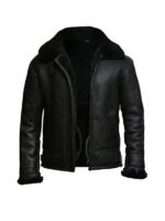 Mens Aviator B3 Shearling Sheepskin Leather Jacket