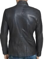 Men's Black Lambskin Leather Blazer