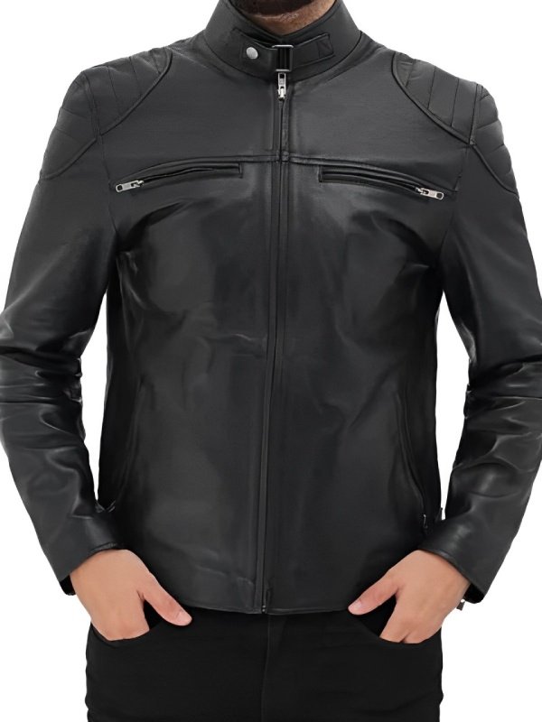 Daniel Black Biker Jacket For Mens