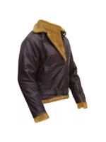 Mens RAF Sheepskin Shearling Aviator Pilot Leather Jacket