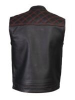 Men’s Quilted Two Tone Leather Vest