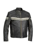 River Road Hoodlum Black Biker Vintage Leather Jacket