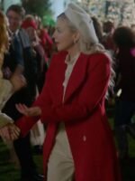 Santa Bootcamp Emily Kinney Red Wool Coat - Fame Jackets