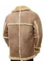 Mens Sheepskin Leather Sand Coat