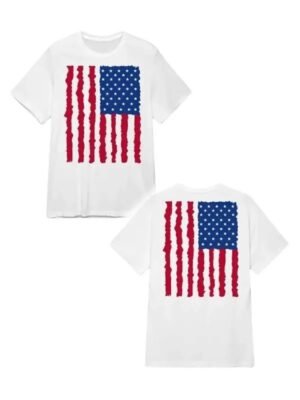 Snack Shack 2024 Gabriel LaBelle USA Flag White T-Shirt