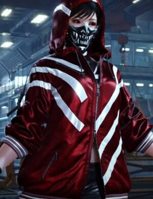 2024 Video Game Tekken 8 Reina Red Bomber Jacket