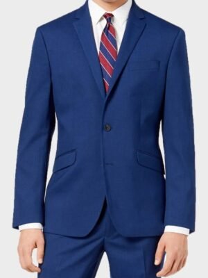 Men’s Gentlemen Classic Style Blue Suit