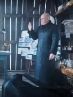 Fred Armisen TV Series Wednesday 2022 Uncle Fester Black Coat