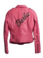 Women's Barbie Doll Pink Motorcycle Leather Jacket