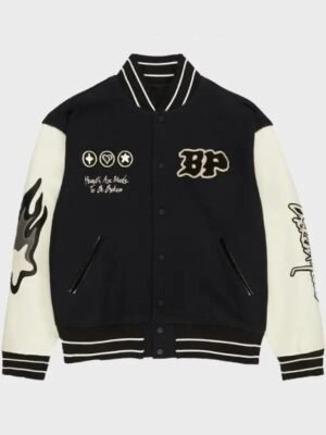 Buy Broken Planet Black and White Varsity Wool Jacket