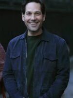 Paul Rudd TV Series Living with Yourself Suede Leather Blue Jacket