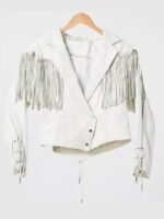 Sharon Stevens Film Ordinary Angels 2024 Hilary Swank White Fringed Jacket