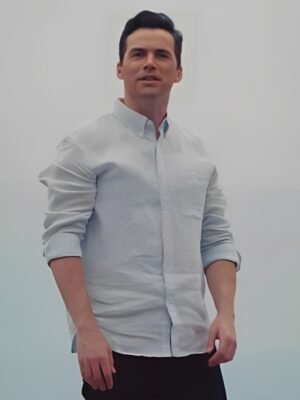 The Magic of Lemon Drops Ian Harding Sky-Blue Shirt