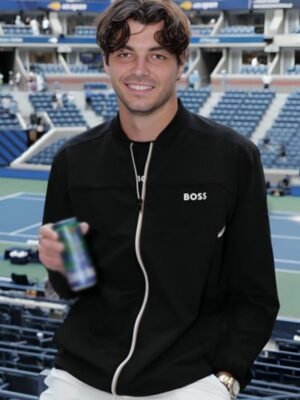 Taylor Fritz US Open Tennis Championships Zip-Up Black Jacket