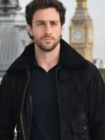 Kraven The Hunter 2024 Aaron Taylor-Johnson Black Suede Jacket