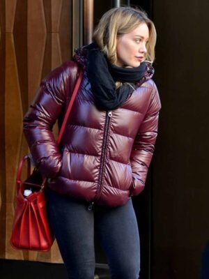 Kelsey Peters Younger Hilary Duff Maroon Puffer Jacket