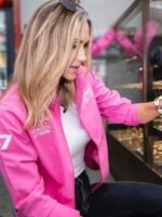 Lara Trump Pink Zipper Jacket